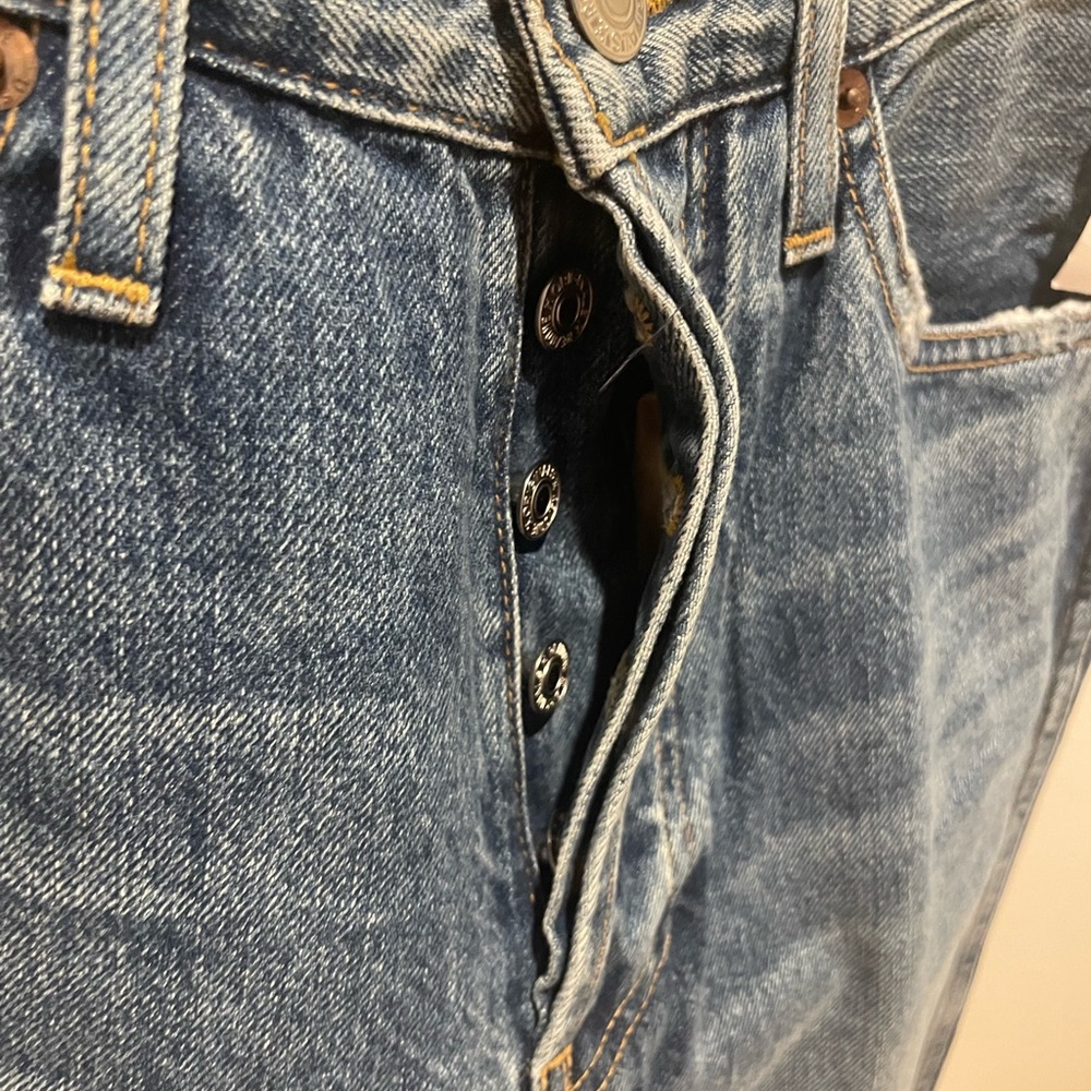 Re/Done High Rise Loose Rigid Jeans - Picture 6 of 7